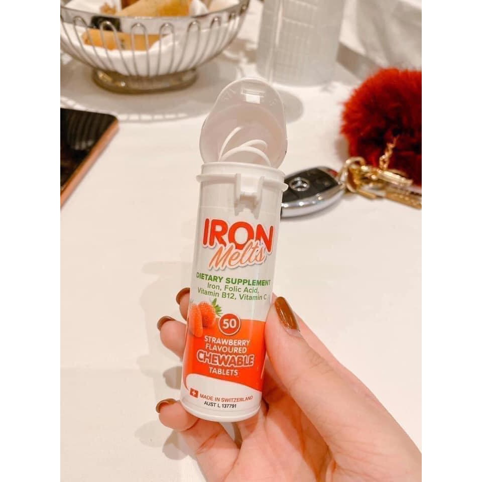 Sắt Ngậm Iron Melts vị dâu Úc | Thế Giới Skin Care