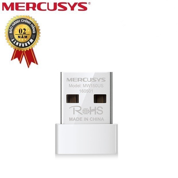 Mercusys N 150Mbps Bộ chuyển đổi USB Wi-Fi Nano -MW150US- Hàng chính hãng phân phối bởi TP-Link Việt Nam