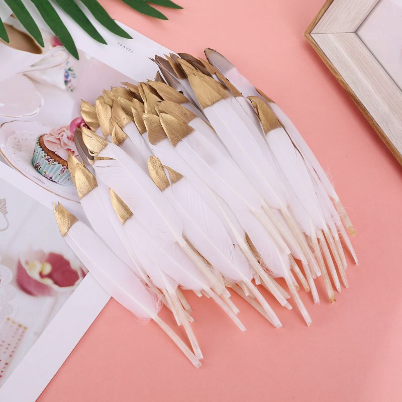 100pcs Goose Feathers for Art Craft Party Decoration Clothing Accessories DIY