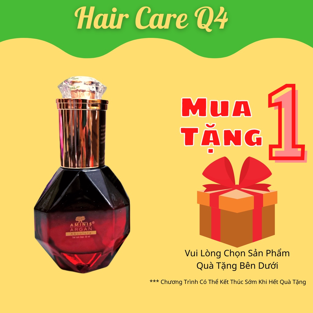 Tinh Dầu Dưỡng Tóc Cao Cấp Argan Oil Aminis 50ml Hàng Chính Hãng - Hair Care Q4