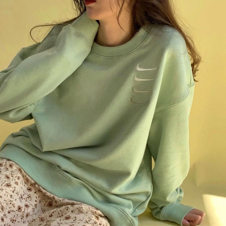 🔥12.12 Big Sale🔥 Nike Women's Warrior Crew Neck Sweater Embroidery Logo S-XL | BigBuy360 - bigbuy360.vn