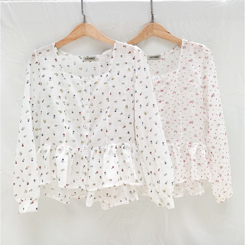 Áo hoa cổ vuông | BigBuy360 - bigbuy360.vn