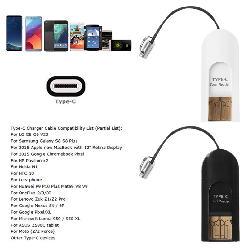 Đầu Đọc Thẻ Nhớ Usb Type C Sang Usb 2.0 Type A Micro Sd Tf | BigBuy360 - bigbuy360.vn