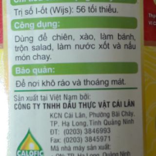 Dầu ăn Cái Lân chai 1 lít