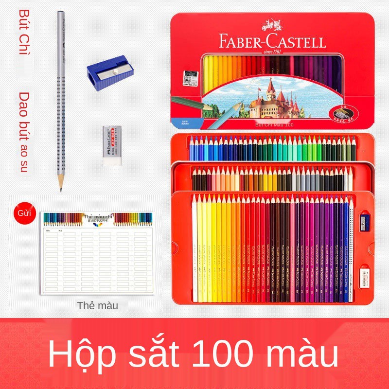 Chì màu Faber-Castell của Đức 36 48 72 Tranh bút nghệ thuật lâu đài vẽ