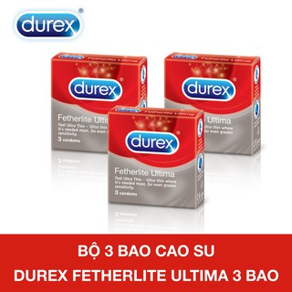 Bộ 3 bao cao su Durex Fetherlite Ultima 3 bao