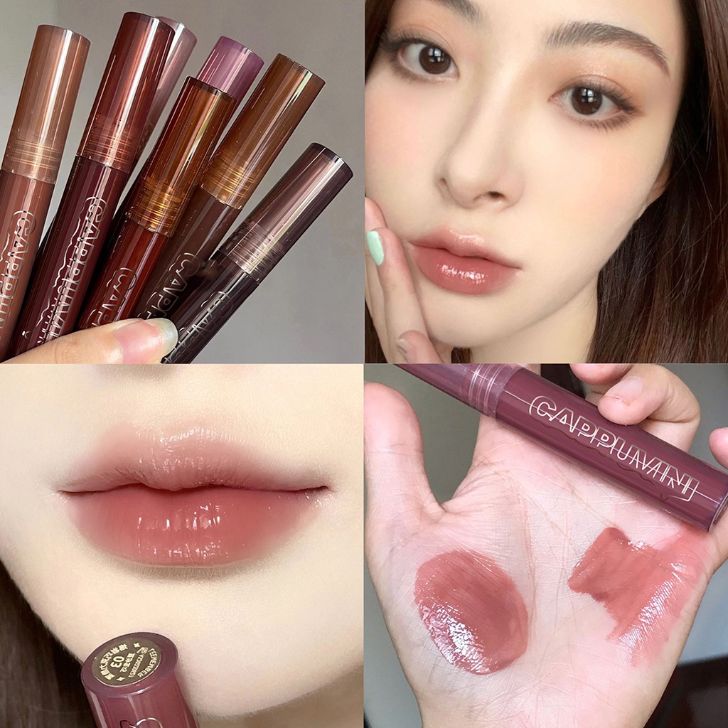 Son Bóng Dưỡng Ẩm Lâu Trôi Màu Trong Suốt Cappuvini
