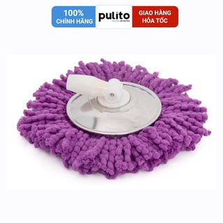 Bông lau thay thế Pulito dùng cho cây lau nhà rời hình tròn, đường kính 15 cm, siêu mềm mịn thấm hút BGL-M2-PulitoVN