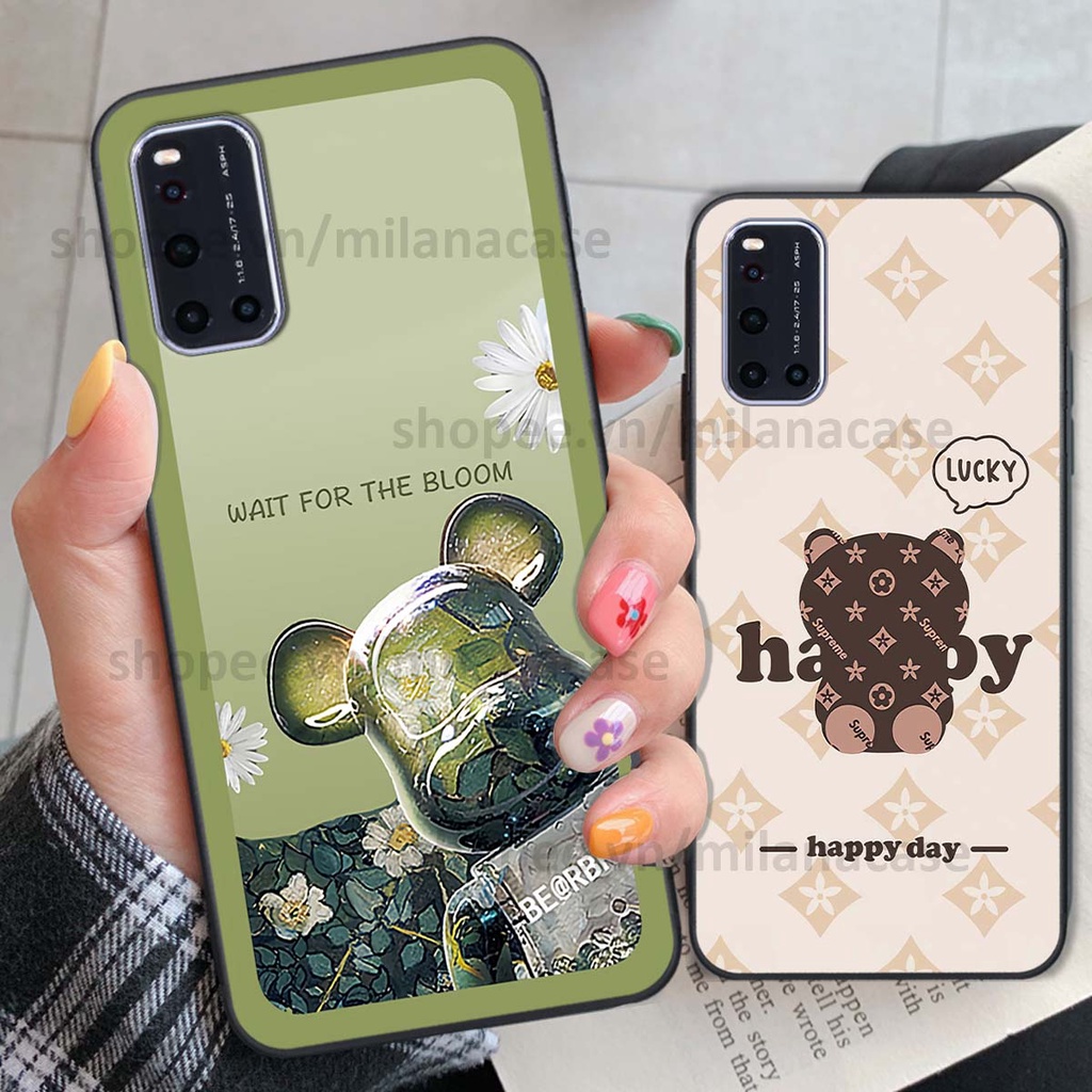 Ốp Vivo V19 gấu be@rBrick gấu Teddy Kaws siêu đẹp, phong cách, cá tính