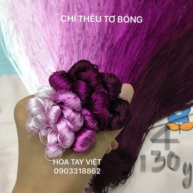 Set chỉ thêu tơ bóng làng nghề số 4 (140g)
