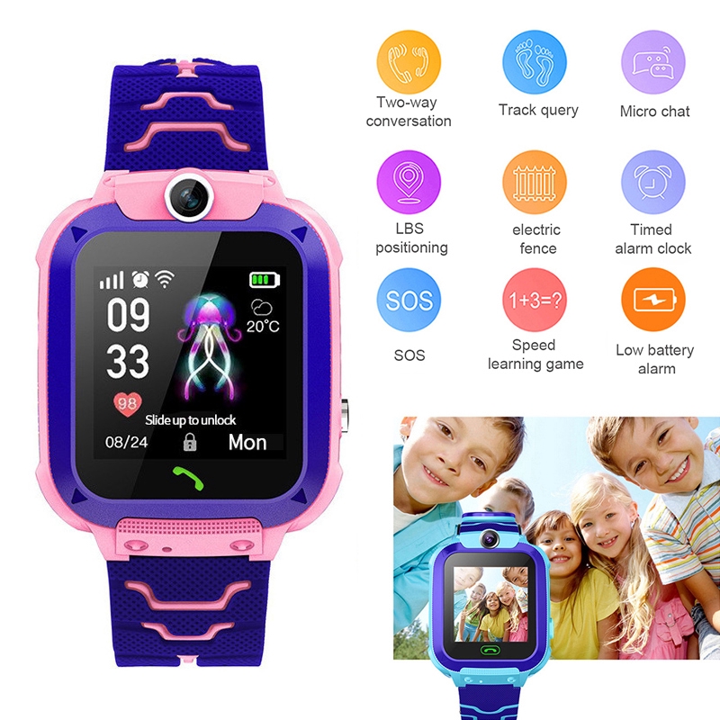 Đồng hồ thông minh dành cho trẻ em Q12 1,44 inch gọi điện thoại trò chuyện bằng giọng nói SOS Định vị chính xác