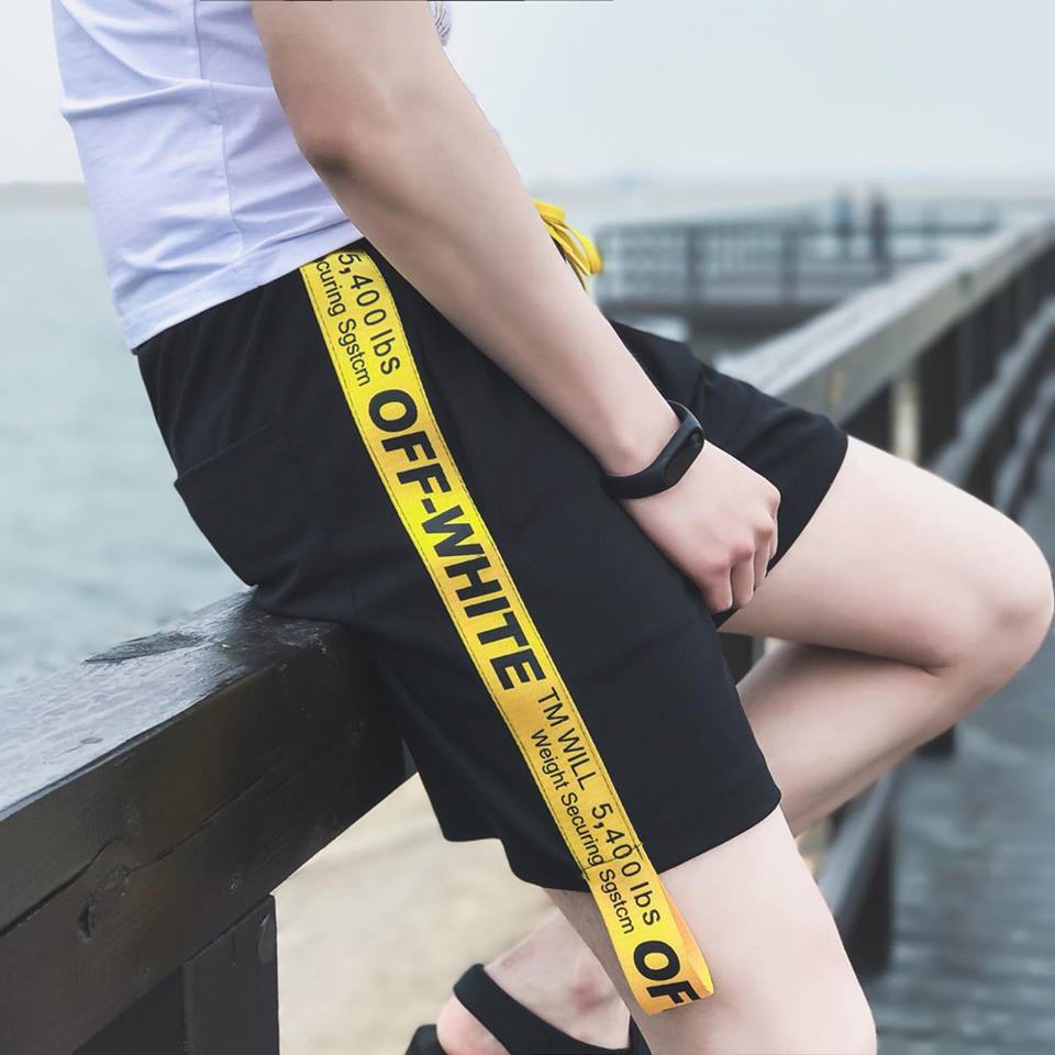 Quần short thun viền ruy băng