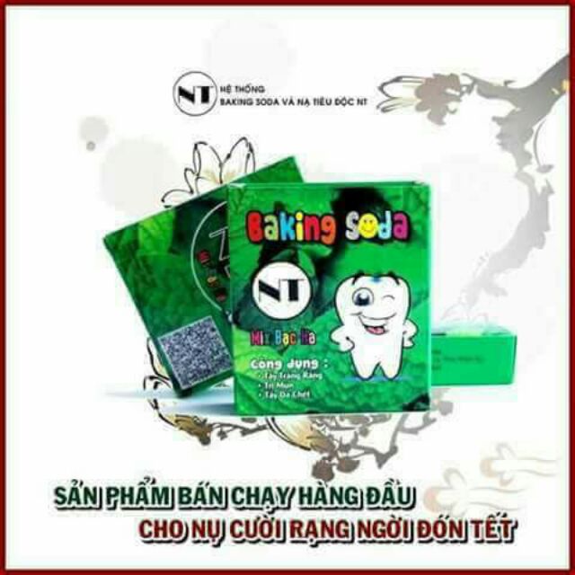 Baking soda NT mix bạc hà trắng răng