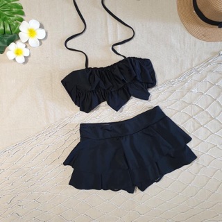 Set đồ bơi áo bèo váy 2 tầng dễ thương kín đáo