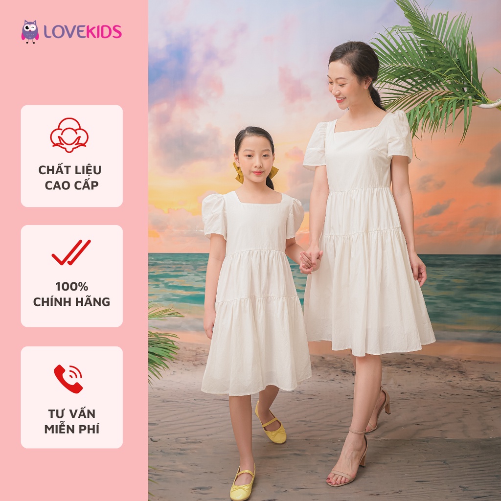 Set váy đôi bé gái và mẹ dành cho bé từ 2 đến 10 tuổi - LOVEKIDS