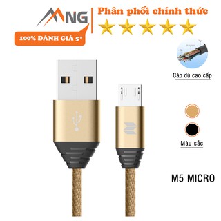 Cáp sạc Rock Space M5 cổng micro usb dây dù 1m dành cho điện thoại androind samsung, huawei, Oppo, Vsmart