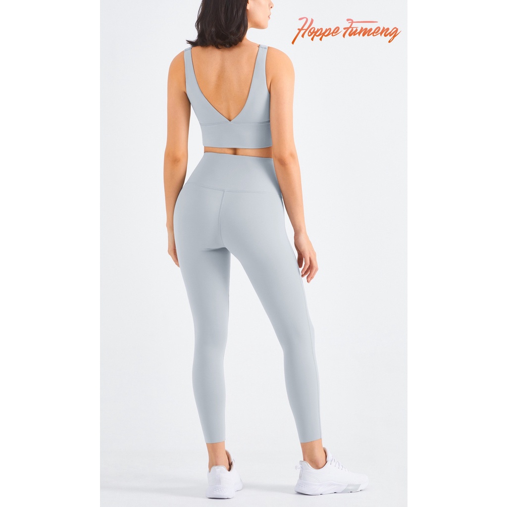 Set trang phục Hoppe Fumeng cho nữ gồm áo ngực thể thao và quần legging dài tập yoga
