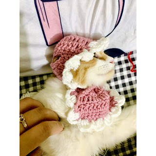 Mũ - Yếm len handmade cho mèo cute🧶🧵