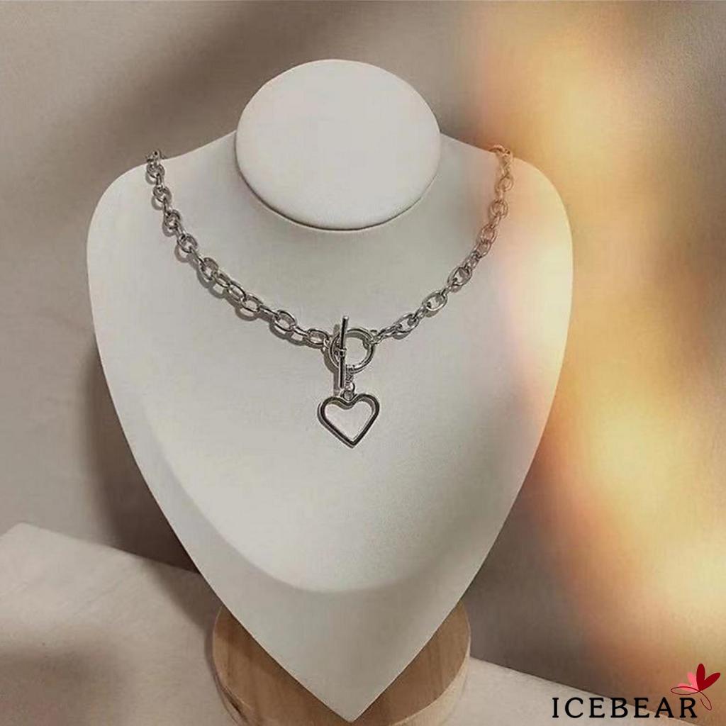 Vòng cổ mặt hình trái tim nhiều màu sắc cho nữ