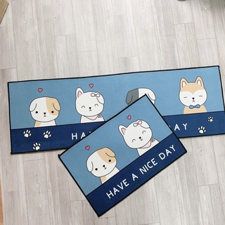 Set 2 thảm bếp 3D cao cấp (40*60cm&120cm) - Động vật - Thú cưng