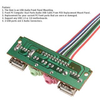 [rememberme]I/0 Audio Output Input Dual USB Front Panel Board Cable USB Audio Front Panel Mounting f