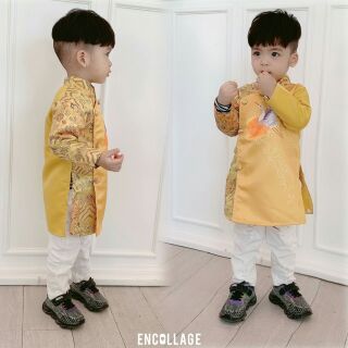Com bo áo dài bé trai