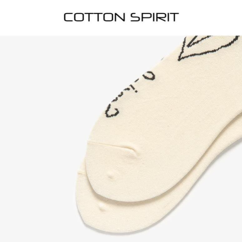 Tất Nữ Cổ Cao Cotton Họa Tiết Phong Cách Retro Hàn Quốc Vớ Nữ Cổ Cao Ulzzang Thời Trang