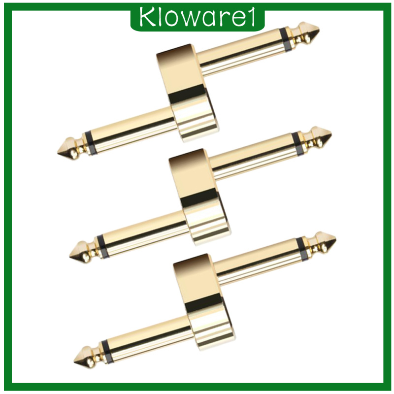 [KLOWARE1]3 Pack Guitar Effect Pedal Coupler 1/4\" inch Connector Z Type Patch Adapter