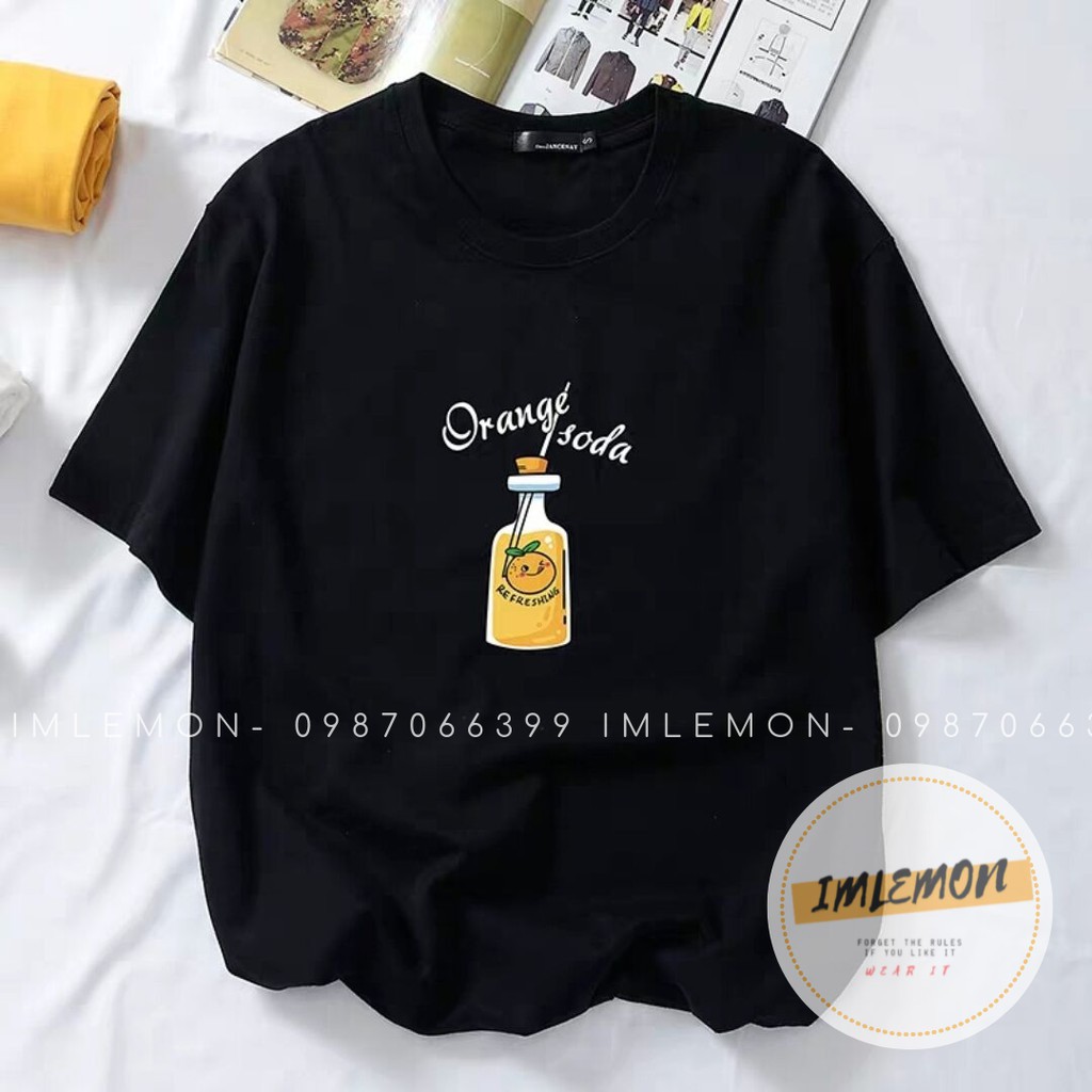 Áo Thun 4D Tay Lỡ Họa Tiết ORANGE SODA OVERSIZE SIÊU HOT 2019