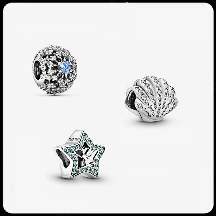 Pure Silver Snowflakes Charm