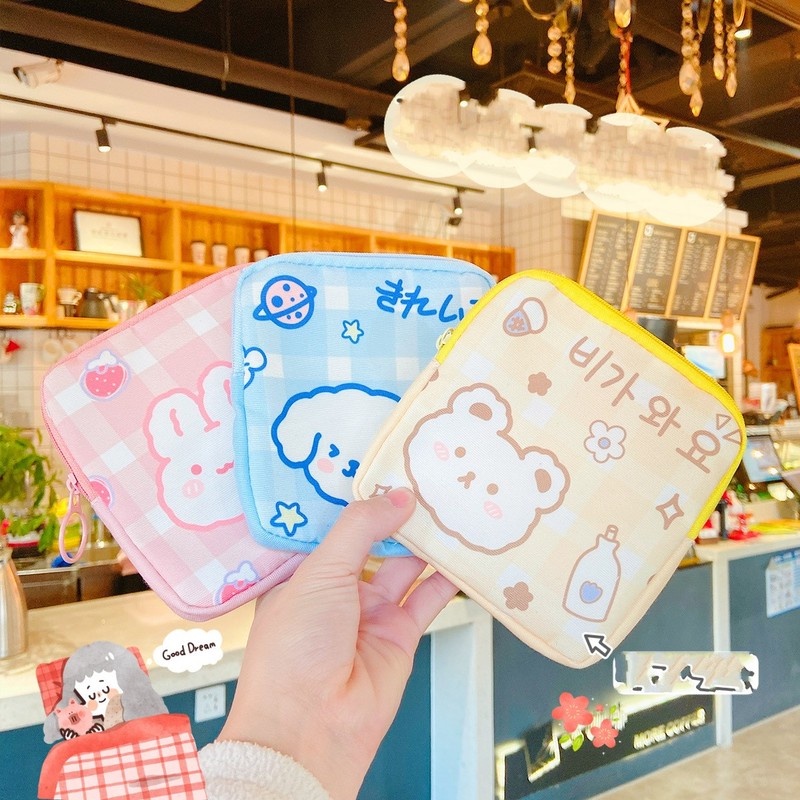 Túi Lưu Trữ Băng Vệ Sinh Không Thấm Nước Dễ Thương Túi đựng Băng Vệ Sinh Cho Phụ Nữ Đồ Trang Sức Mỹ Phẩm Xách Tay