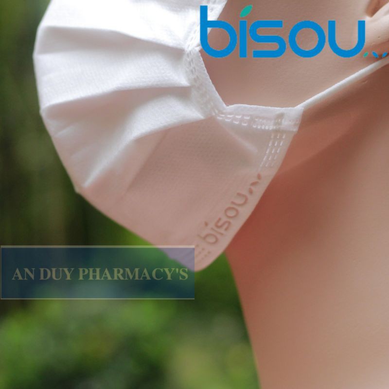 03 hộp Khẩu trang Y tế Bisou 4 lớp màu trắng