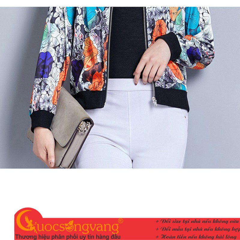 Áo khoác bomber lụa một lớp áo khoác nhẹ chống nắng GLA290 Cuocsongvang
