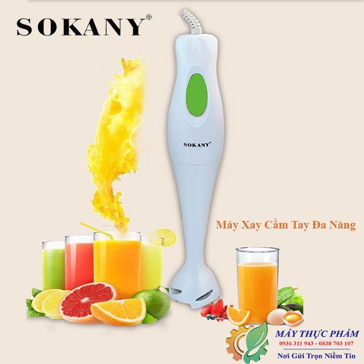 Máy xay sinh tố - Máy xay cầm tay Sokany HB3 chế biến đồ ăn dặm