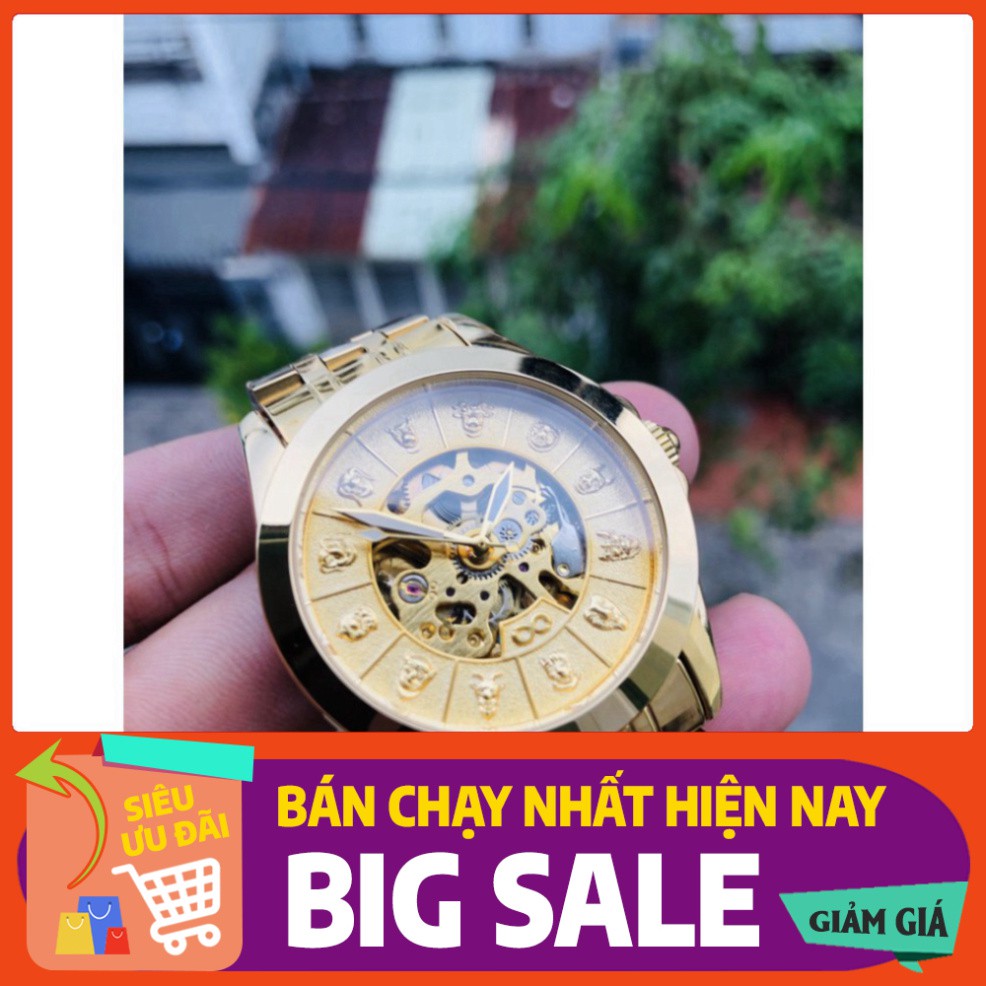SIÊU PHẨM Đồng hồ cơ nam October cơ lộ máy độc đáo, thiết kế 12 mốc giờ là 12 con giáp độc đáo, sang trọng [ Đồng Hồ Cơ