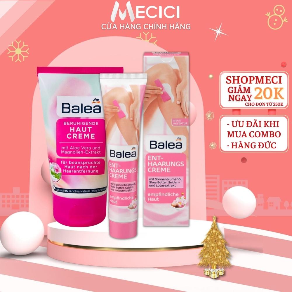 Kem tẩy lông và kem dưỡng sau wax làm dịu da Balea, tẩy lông và ức chế mọc lông Balea - Shop Mecici