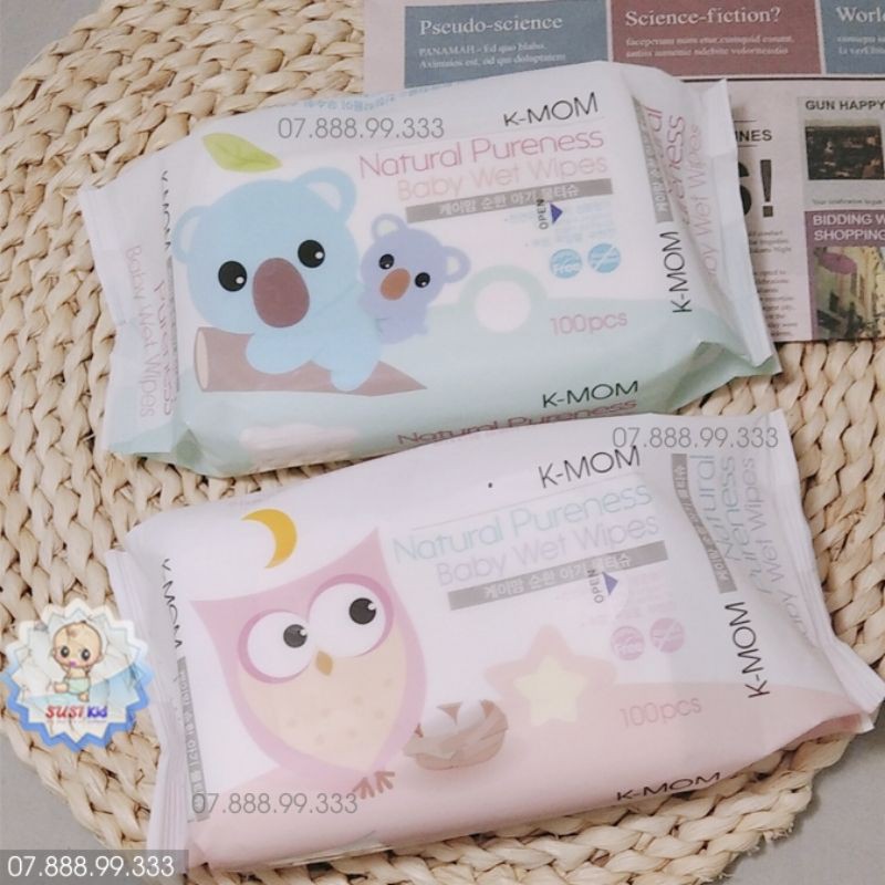 Khăn ướt cao cấp K-Mom cao cấp Hàn Quốc (100cái)