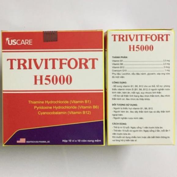 Bổ sung vitamin B1, B6, B12 cho cơ thể TRIVITFORT H5000