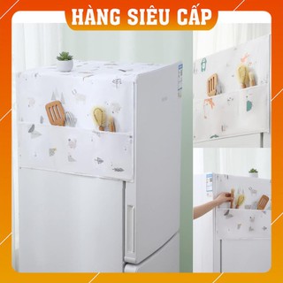 Tấm phủ tủ lạnh - che tủ lạnh chống thấm nước, đựng đồ tiện dụng