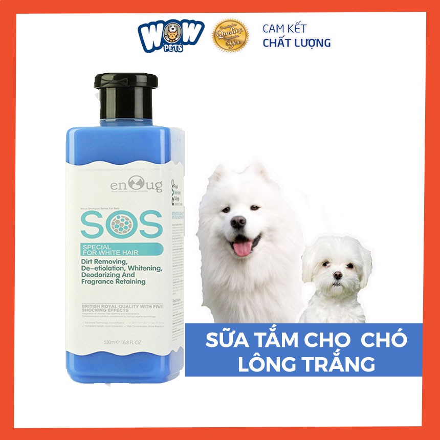 [W004]Sữa tắm SOS cho chó mèo wowpets Dầu tắm chó mèo sos mượt lông, ve rận