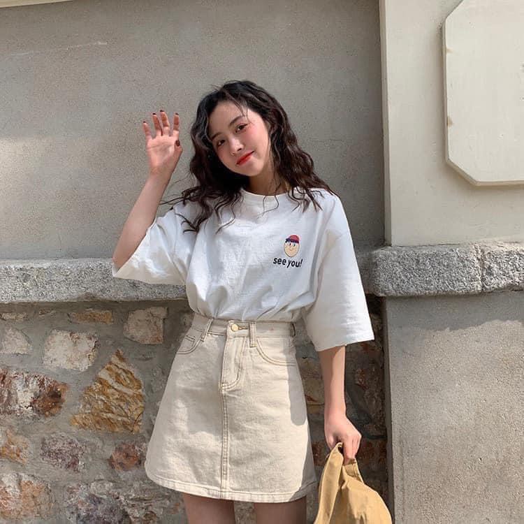 Set Chân Váy Chữ A Áo Phông Chất Thun Mịn Mát | BigBuy360 - bigbuy360.vn