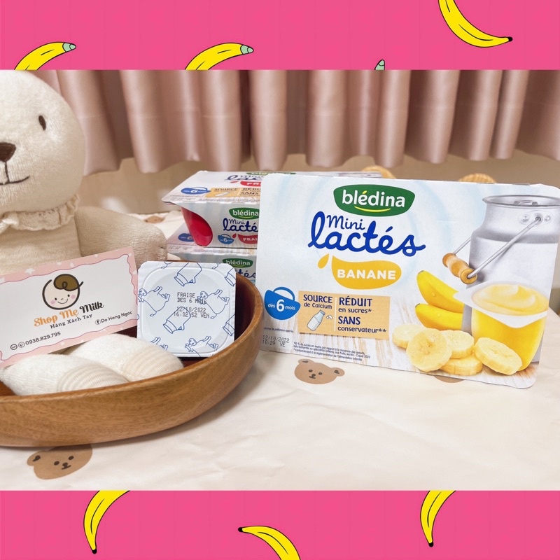 Sữa chua nguội Bledina Pháp cho bé từ 6 tháng  👶🏻🍓🍌