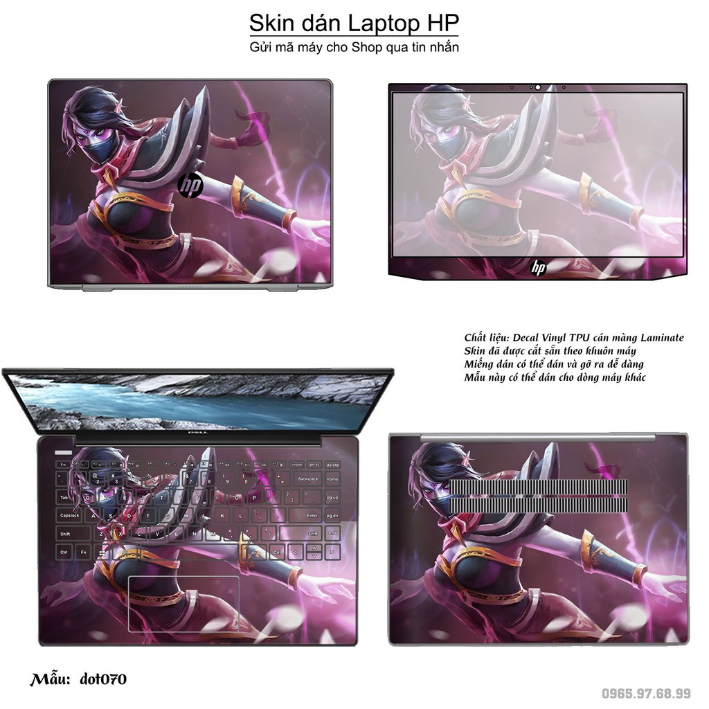 Skin dán Laptop HP in hình Dota 2 nhiều mẫu 12 (inbox mã máy cho Shop)