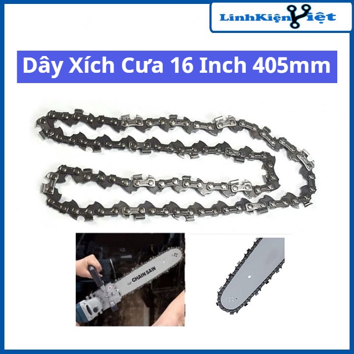 Dây lưỡi cưa xích hổ 16 inch lắp máy cưa xích điện lam 405mm (cưa cây, gỗ)
