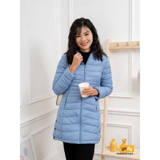 Áo phao YODY nữ dáng dài áo khoác phao dài siêu gọn nhẹ, siêu ấm PHN4002