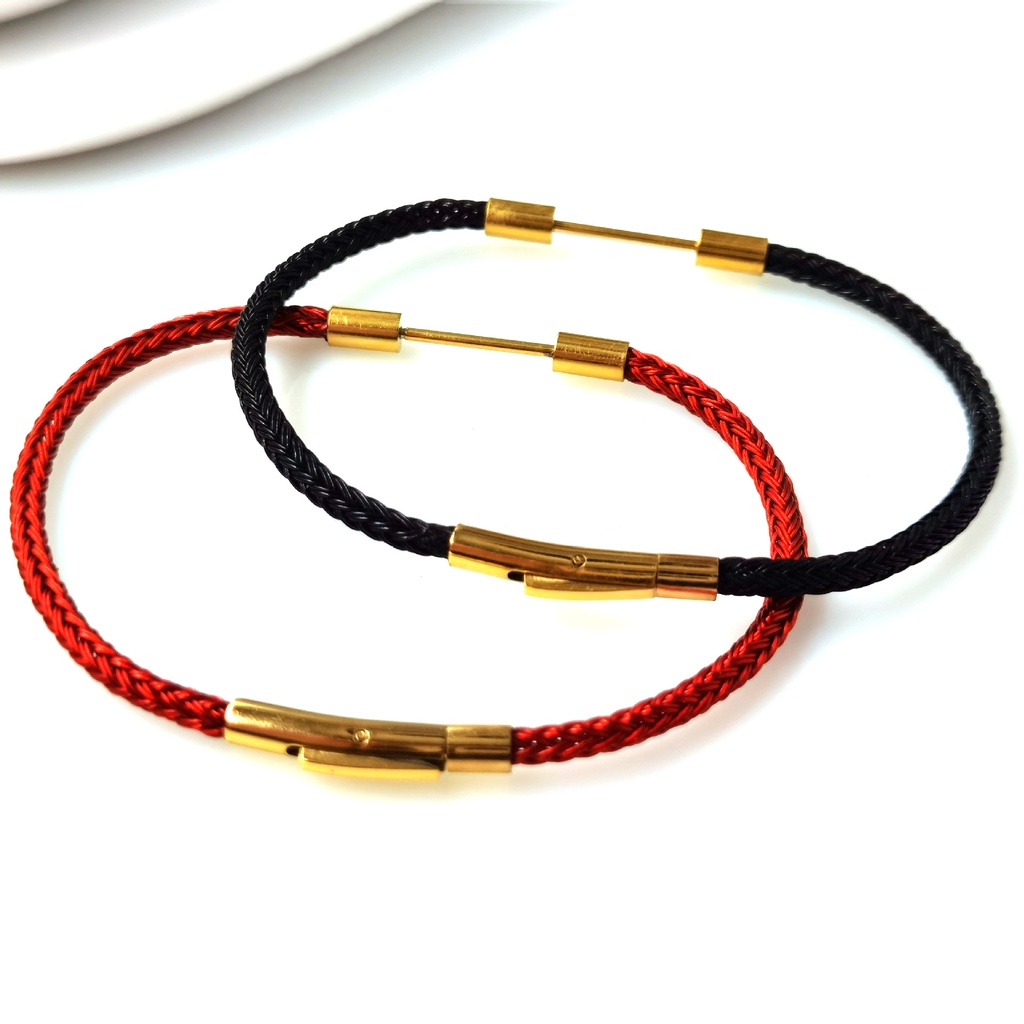 Vòng đeo Tay Dây Thép Dẻo Không Gỉ Có Thanh Ngang Xỏ Hạt DIY