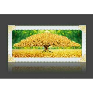 Tranh đính đá CÂY TIỀN VÀNG DF2243 KÍCH THƯỚC :150×65cm