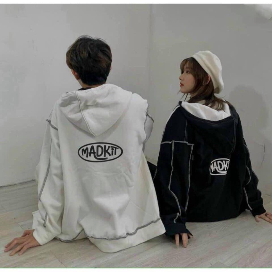 Áo Khoác Nỉ Ngoại Makit kéo khóa Hoodie  OEN unisex Ulzzang chỉ nổi viền siêu dầy From rộng