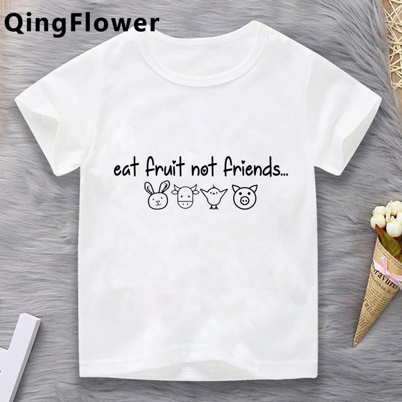 Áo Thun Tay Ngắn In Hình Hoạt Hình Vegan big sister Vui Nhộn Cho Tuổi Teen