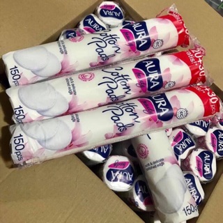 Bông tẩy trang Aura 150 miếng